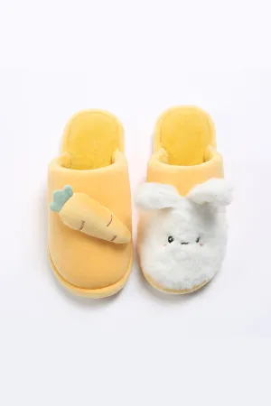 Lykke Home | Yellow Rabbit & Carrot Slippers