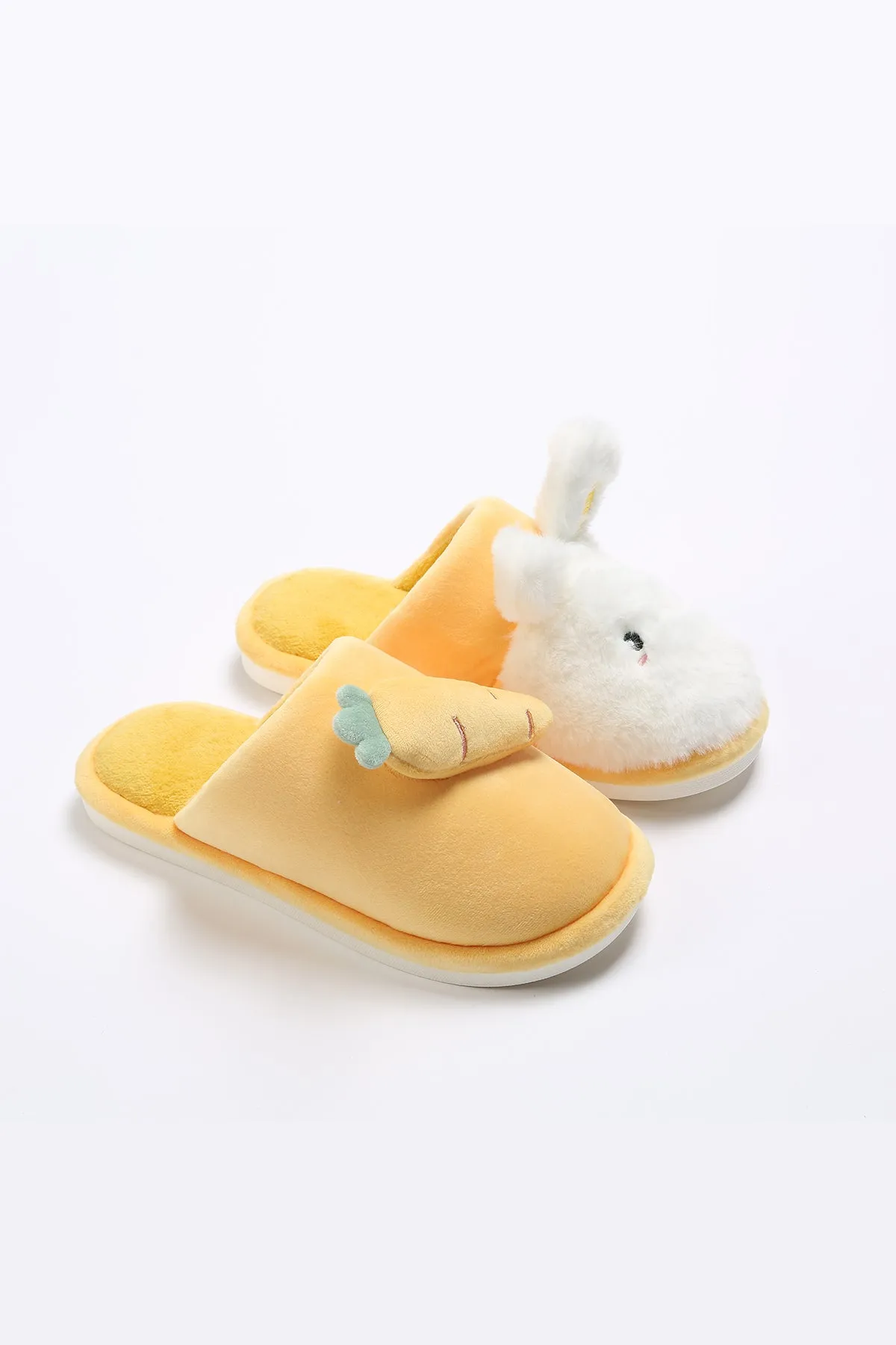 Lykke Home | Yellow Rabbit & Carrot Slippers