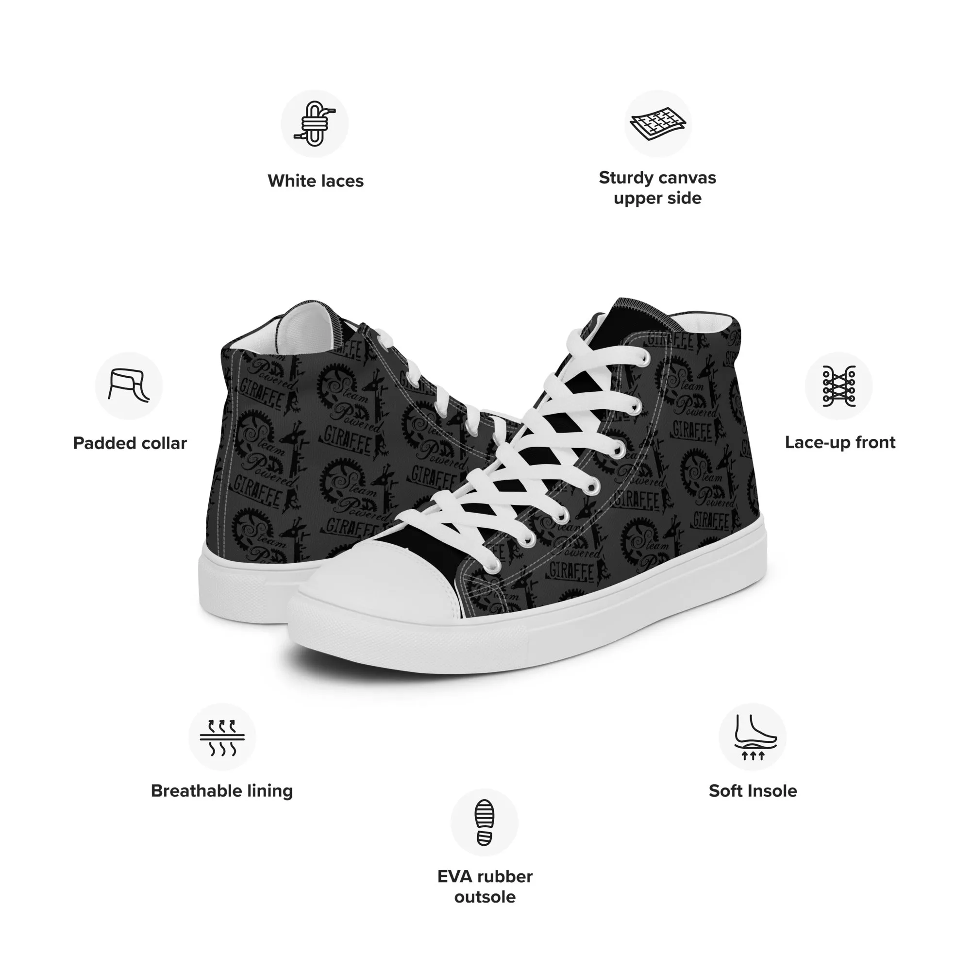 Men’s Dark Grey SPG Logo High Top Shoes