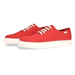 Minimal Red Mens Sneaker Lace Up