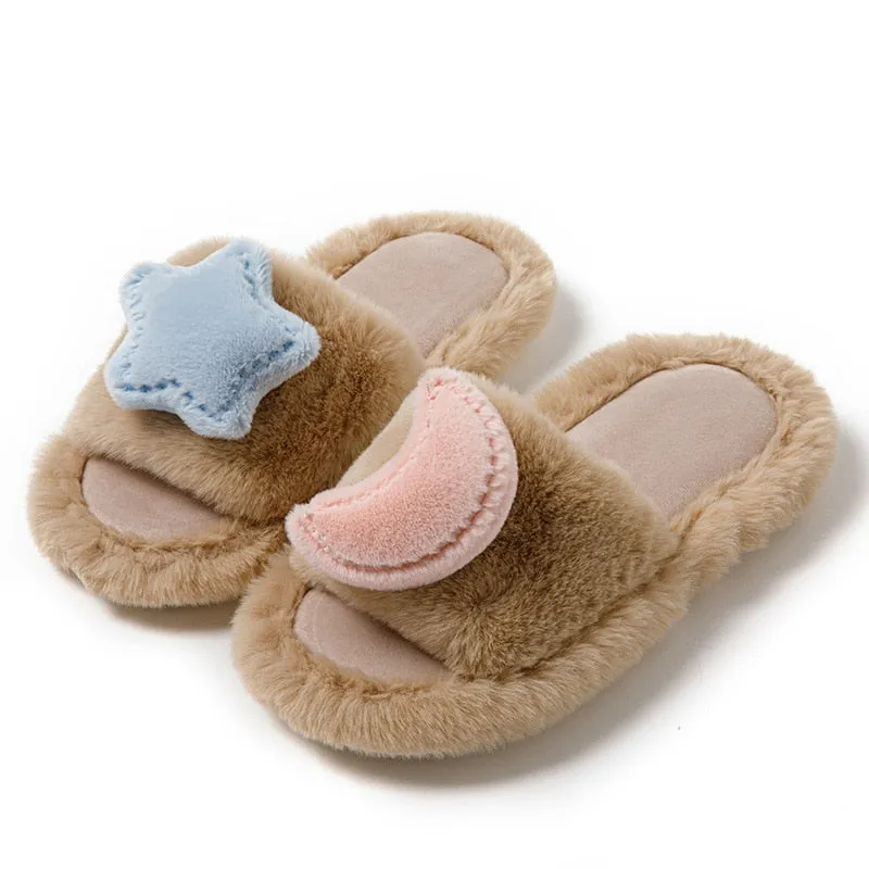 Moon & Star Cotton Slippers