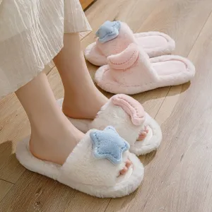 Moon & Star Cotton Slippers