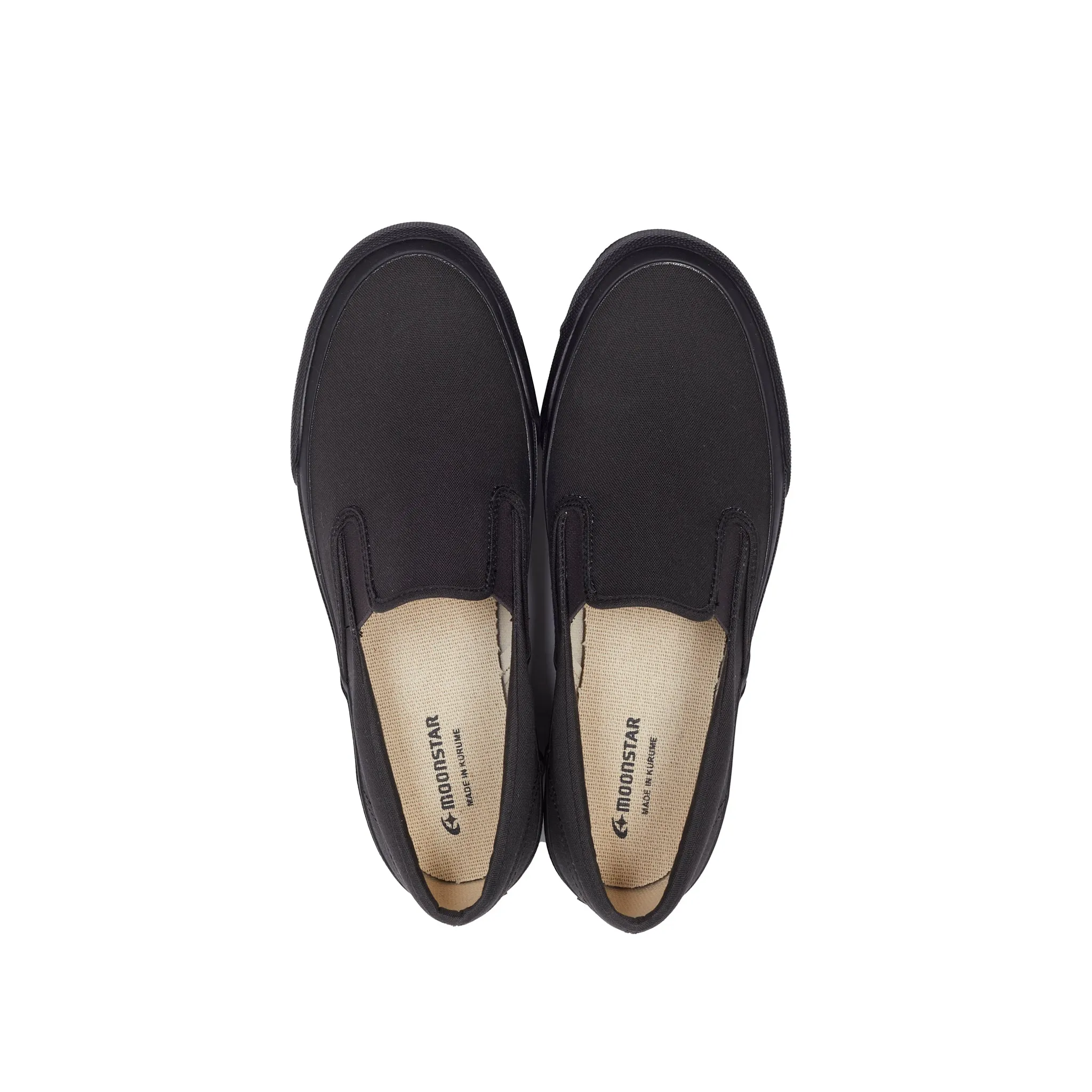 Moonstar Sidegoa Slip on Canvas Trainers in Charcoal