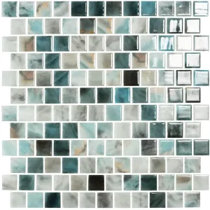 Nature Air Force, 1" x 1" Brick - Glass Tile