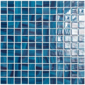 Nature Dark Blue, 1" x 1" - Glass Tile