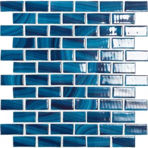 Nature Dark Blue, 1" x 2" - Glass Tile