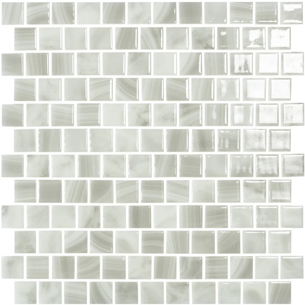 Nature Pearl, 1" x 1" Brick - Glass Tile