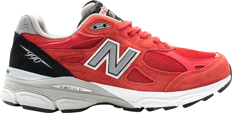 New Balance 990v3 Made In USA 'Red' Sneakers, red