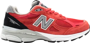 New Balance 990v3 Made In USA 'Red' Sneakers, red