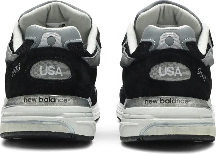 New Balance 993 Made In USA 'Black White' Sneakers, Black