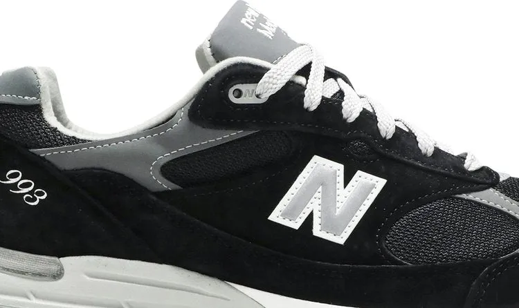 New Balance 993 Made In USA 'Black White' Sneakers, Black