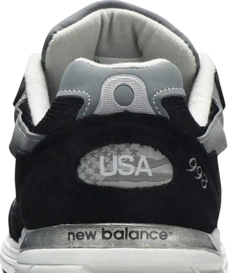 New Balance 993 Made In USA 'Black White' Sneakers, Black