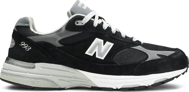 New Balance 993 Made In USA 'Black White' Sneakers, Black