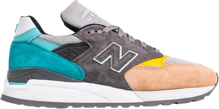 New Balance 998 Made In USA 'Sand Teal' Sneakers, Gray