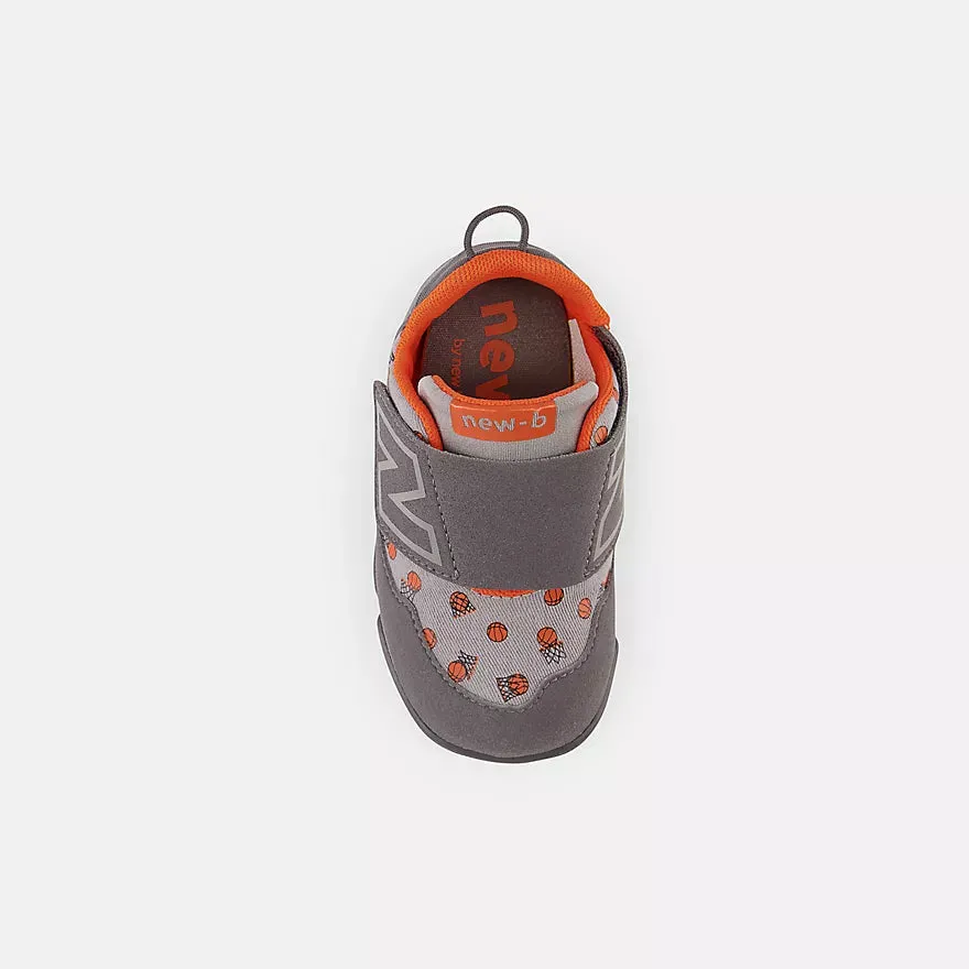 New Balance Grey New-B Hook & Loop Baby Sneaker