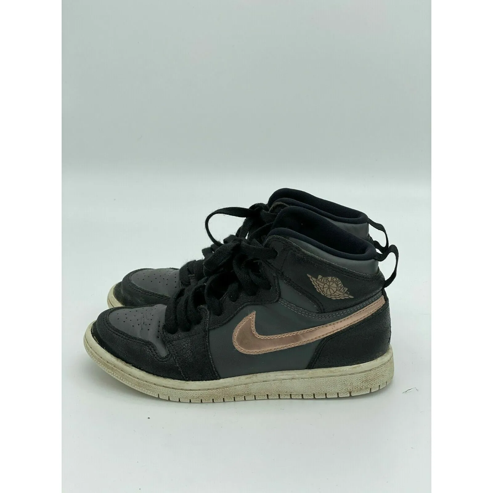 Nike Air Jordan 1 Black Bronze Copper White OG Retro Men’s Size 2Y