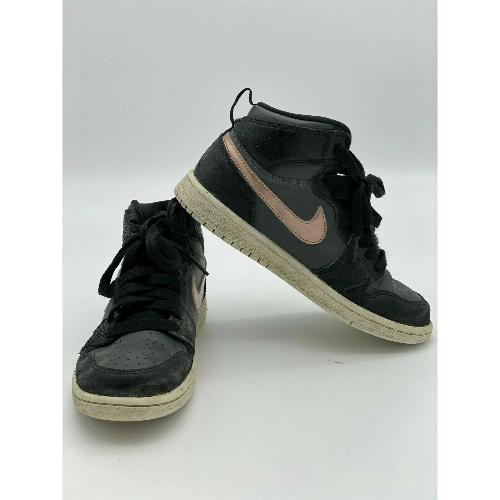 Nike Air Jordan 1 Black Bronze Copper White OG Retro Men’s Size 2Y