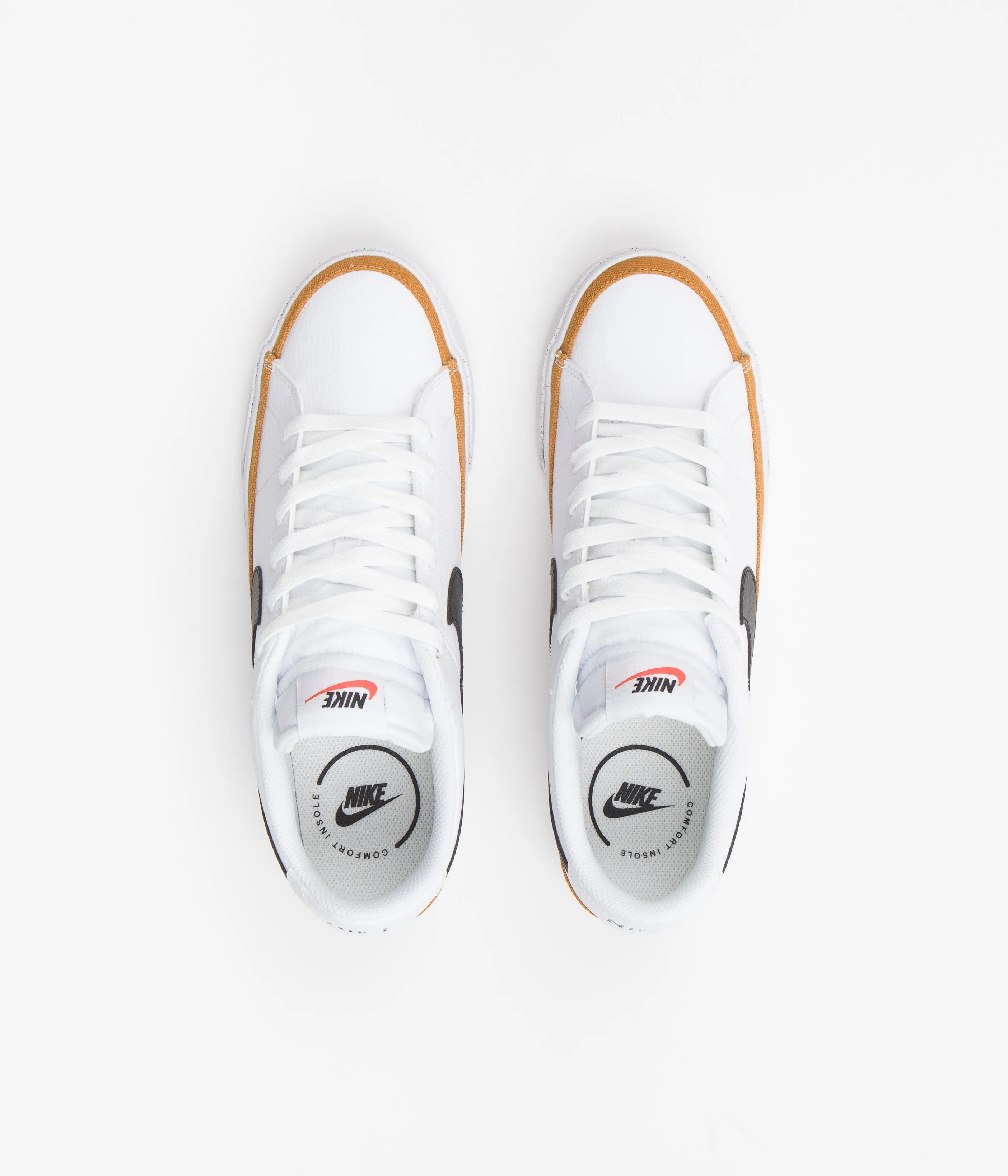 Nike Court Legacy Shoes - White / Black - Desert Ochre