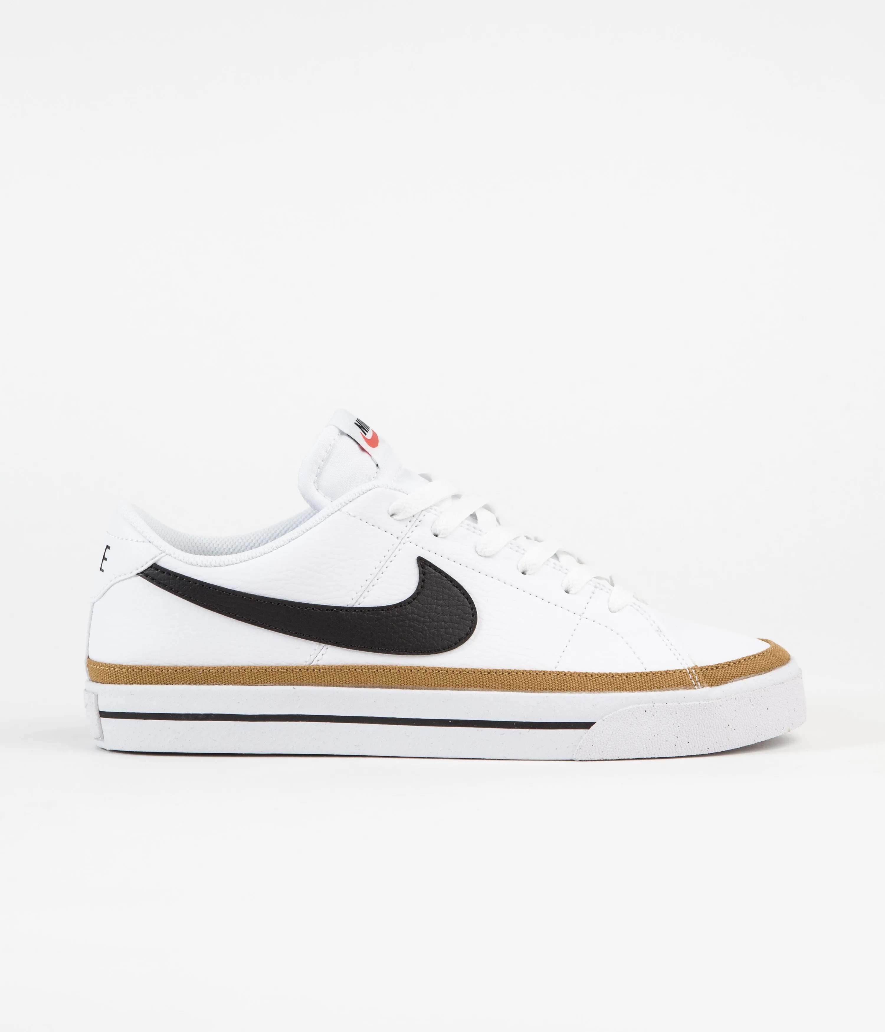 Nike Court Legacy Shoes - White / Black - Desert Ochre