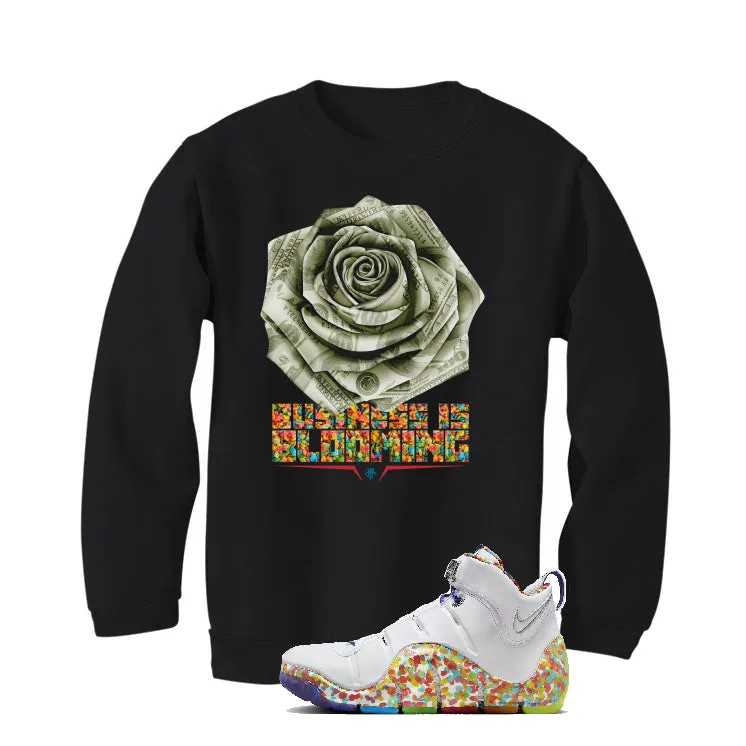 Nike LeBron 4 "Fruity Pebbles" | illcurrency Black T-Shirt (Business is Blooming)