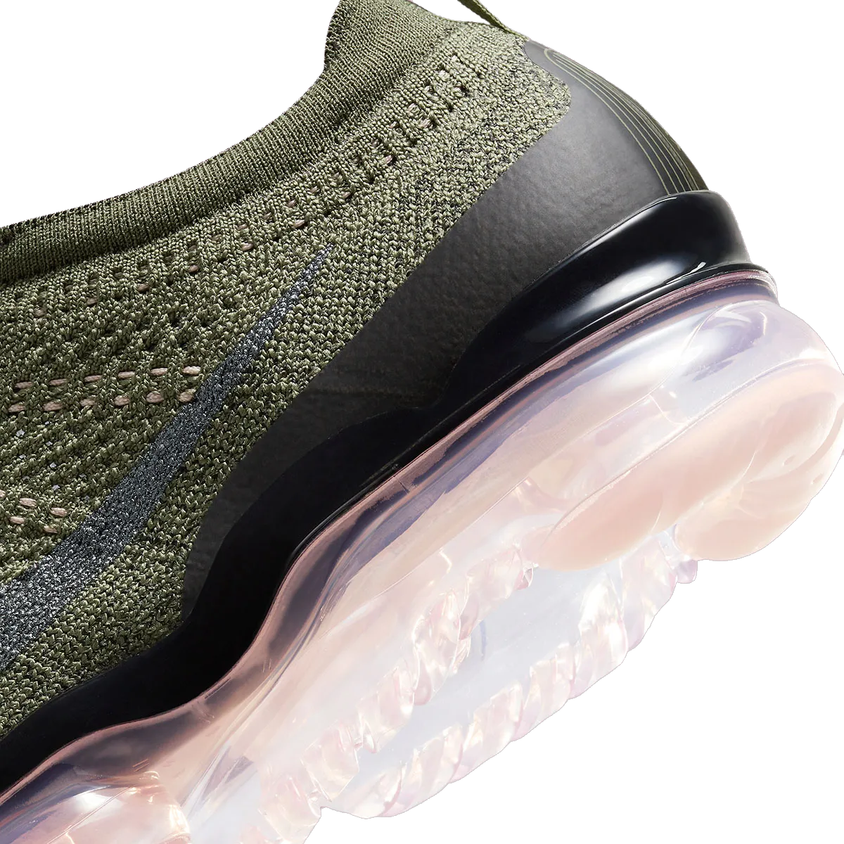 Nike Men's Air Vapormax 2023 Flyknit Shoes - Medium Olive / Pink Oxford / Black / Black