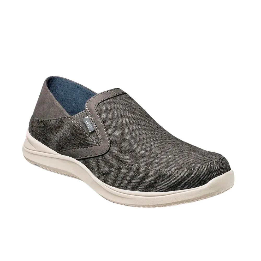 Nunn Bush Men's Conway EZ Canvas Moc Toe Slip - Gunmetal