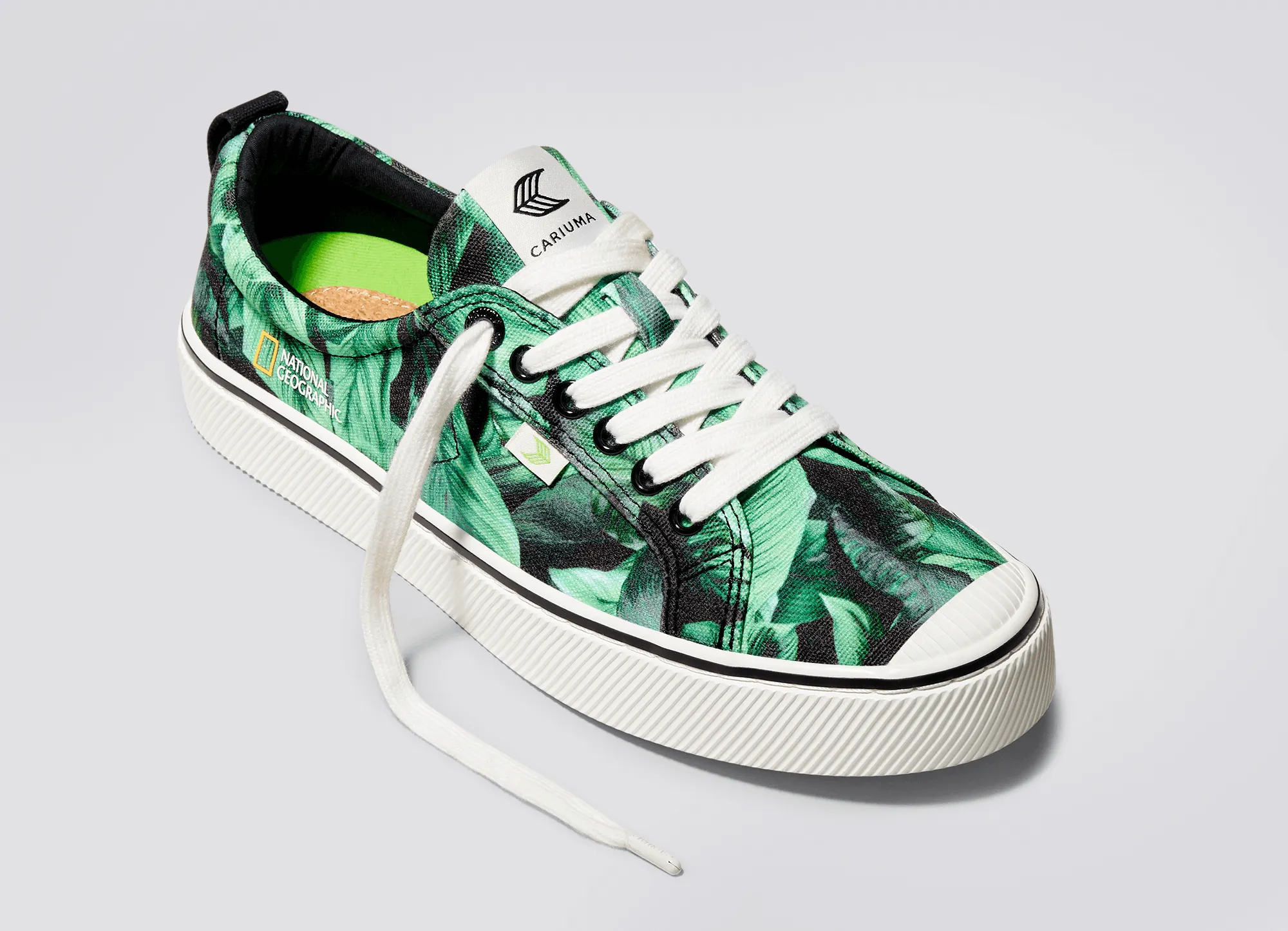 OCA Low NATGEO Green Foliage Print Canvas Sneaker Men