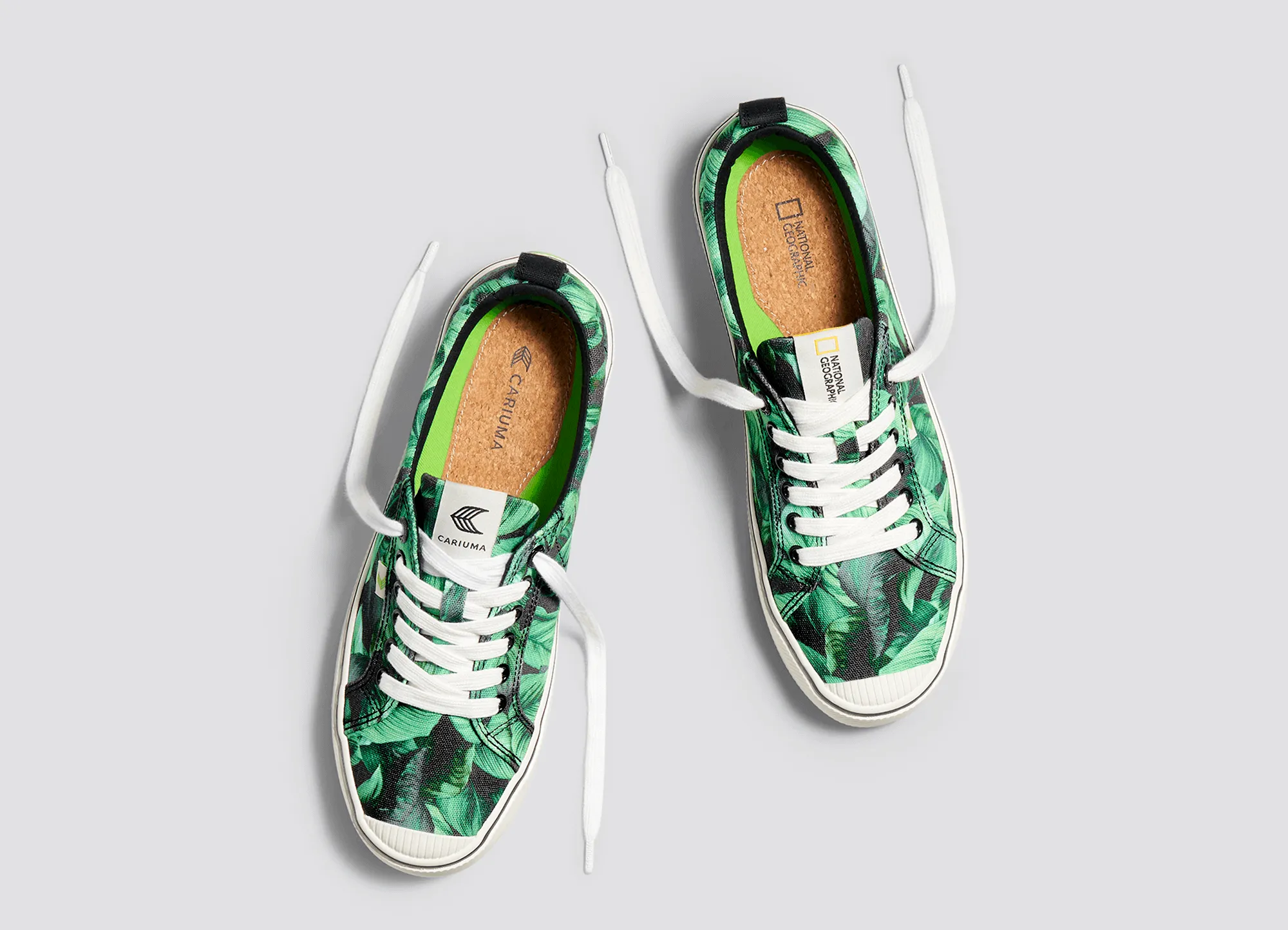 OCA Low NATGEO Green Foliage Print Canvas Sneaker Women