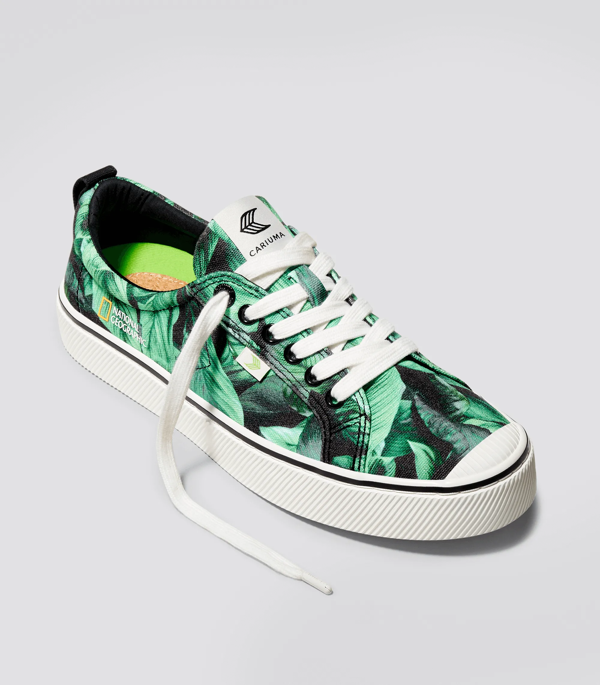 OCA Low NATGEO Green Foliage Print Canvas Sneaker Women