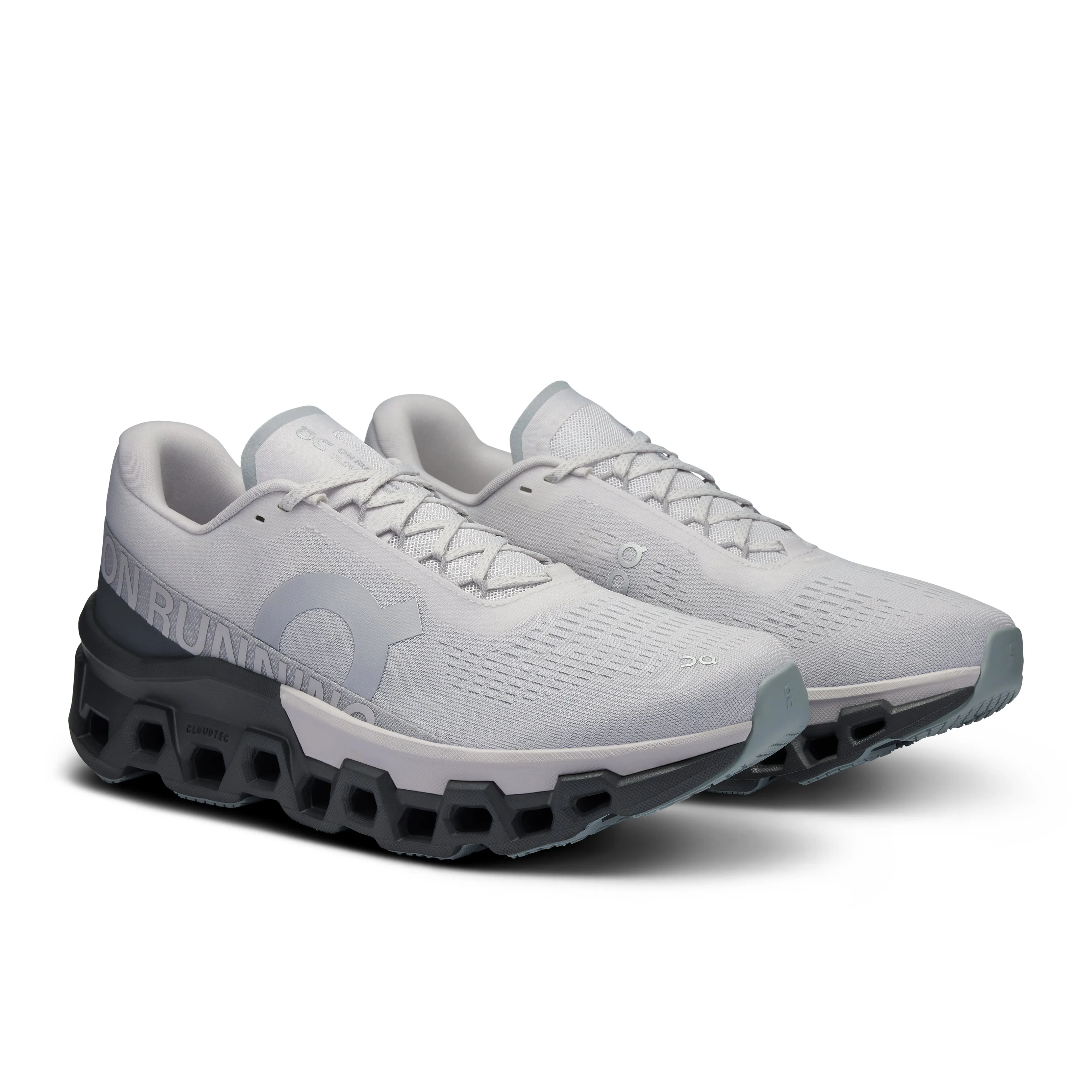 On Men's Cloudmonster 2 Running Shoes Frost / Rock