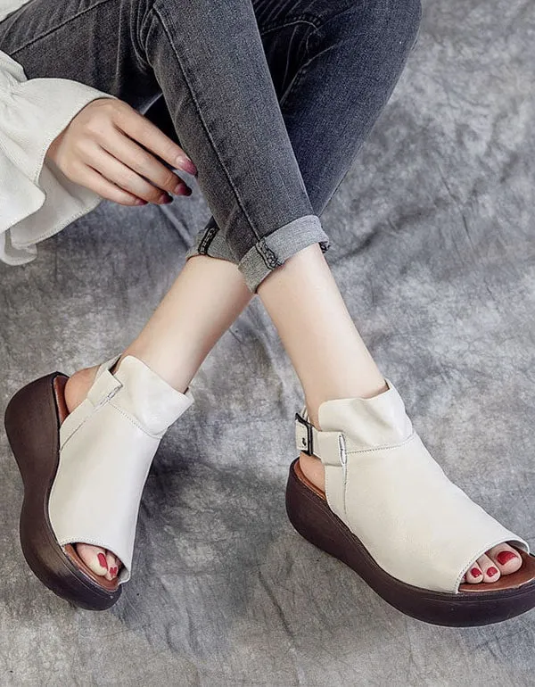 Open Toe Women Fashion Summer Sandals White 41