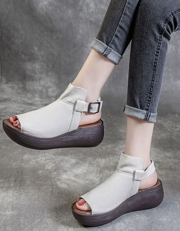 Open Toe Women Fashion Summer Sandals White 41