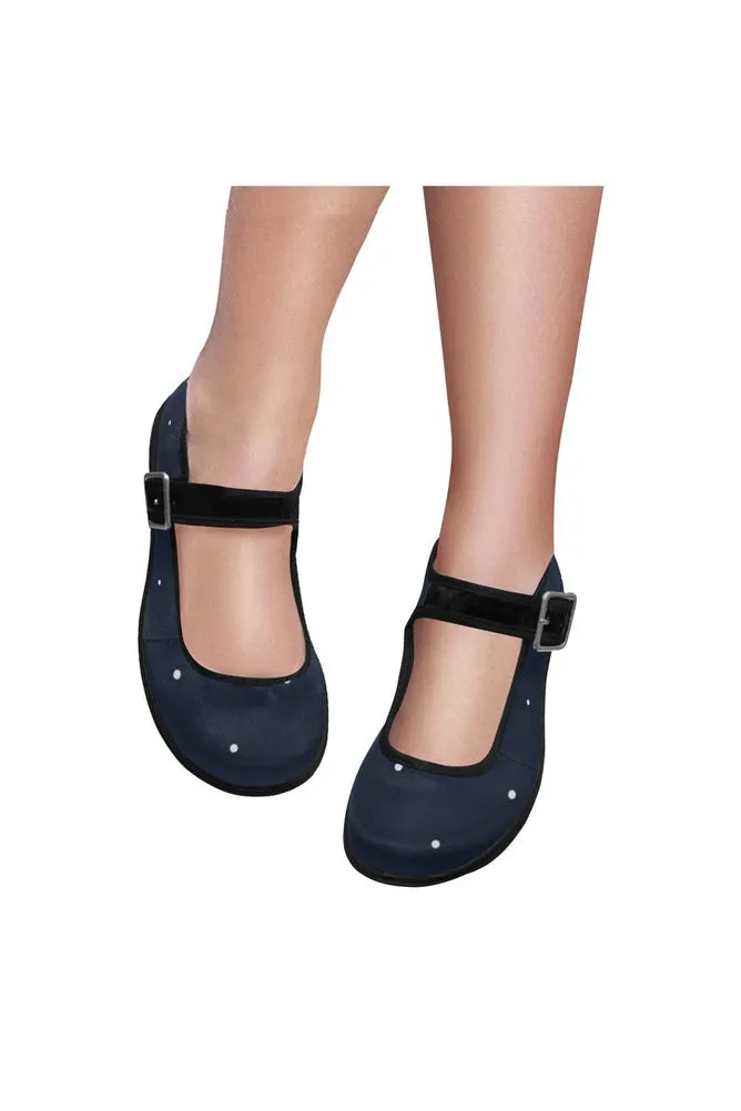 Polka Dots Mila Satin Women's Mary Jane Shoes (Model 4808)