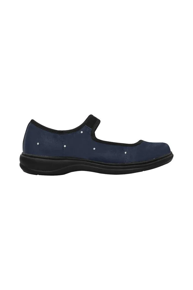 Polka Dots Mila Satin Women's Mary Jane Shoes (Model 4808)