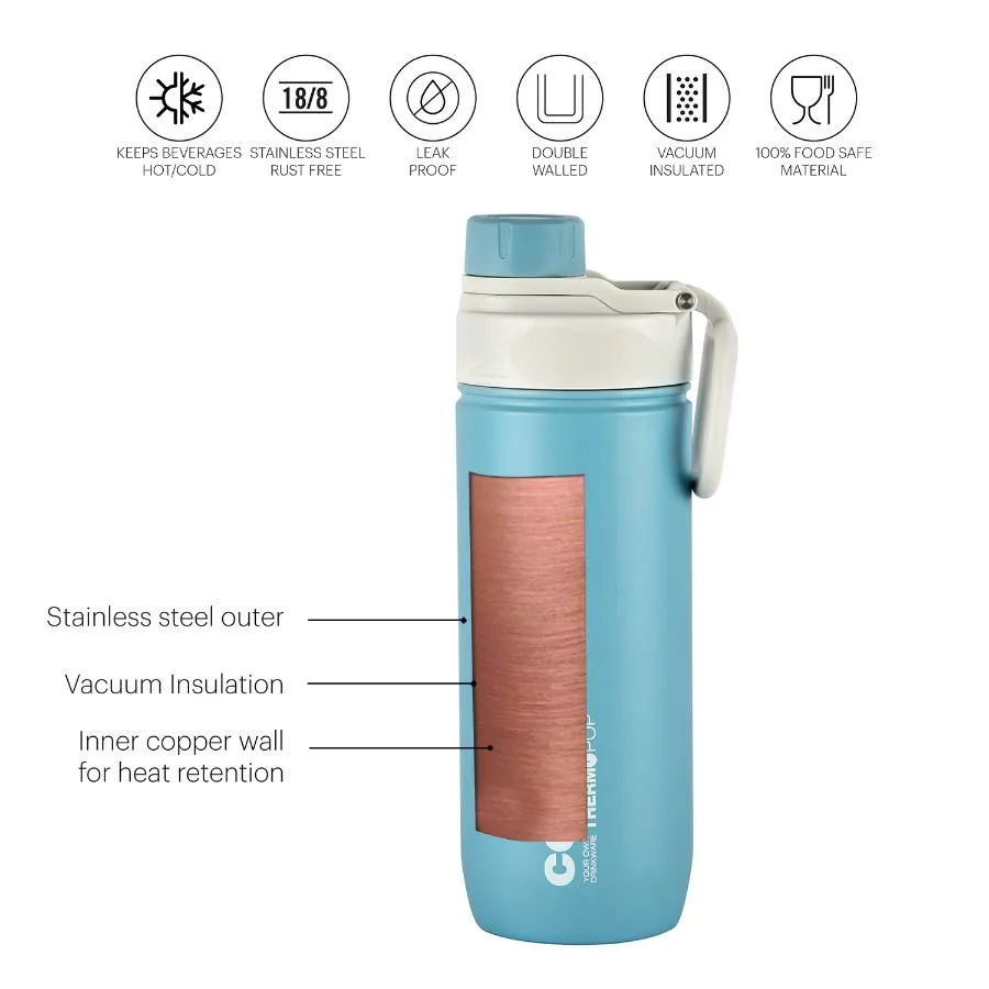 Pop Hot & Cold Stainless Steel Kids Water Bottle, 600ml