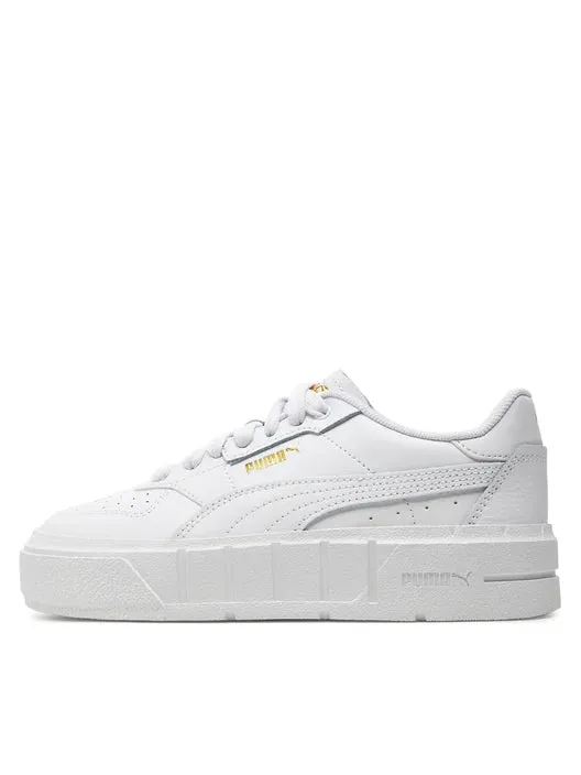 PUMA KID'S CALI COURT WHITE/GOLD SNEAKER SHOES