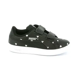 Puma sneakers da bambina con velcro Smash v2 L Studs V PS 374844 01 black