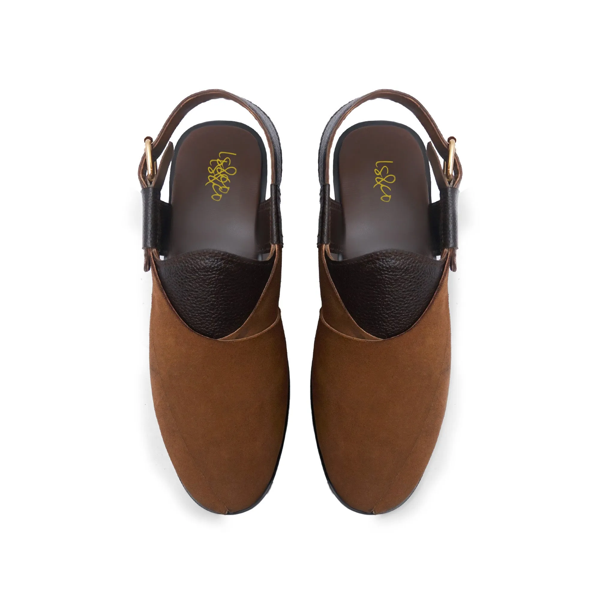 Pure Leather Mustard Peshawari Chappal LS-869