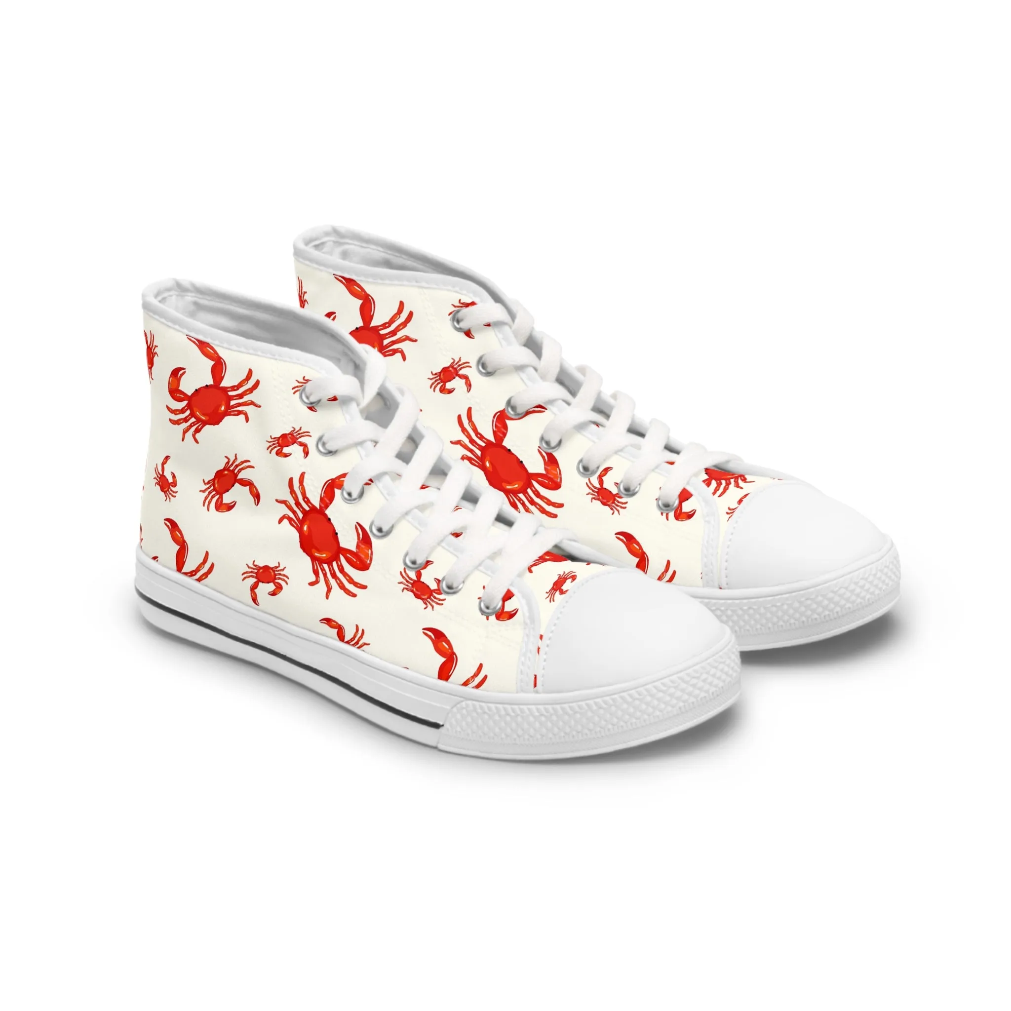 Red Crabs Sea Life Women's High Top Sneakers