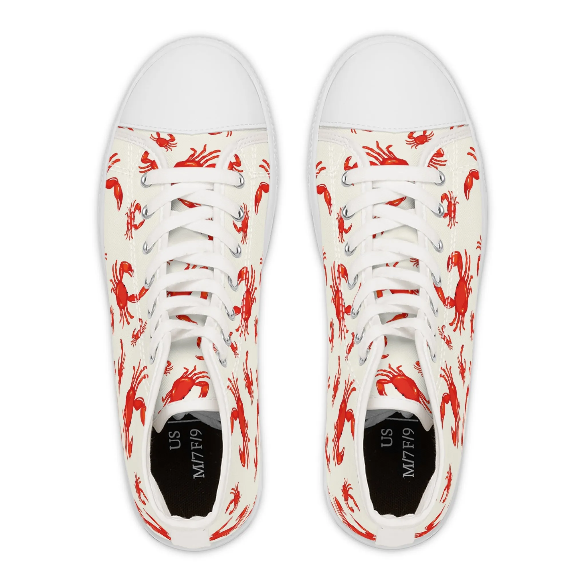 Red Crabs Sea Life Women's High Top Sneakers