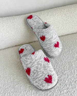 Red Hearts Cozy Slipper Slide