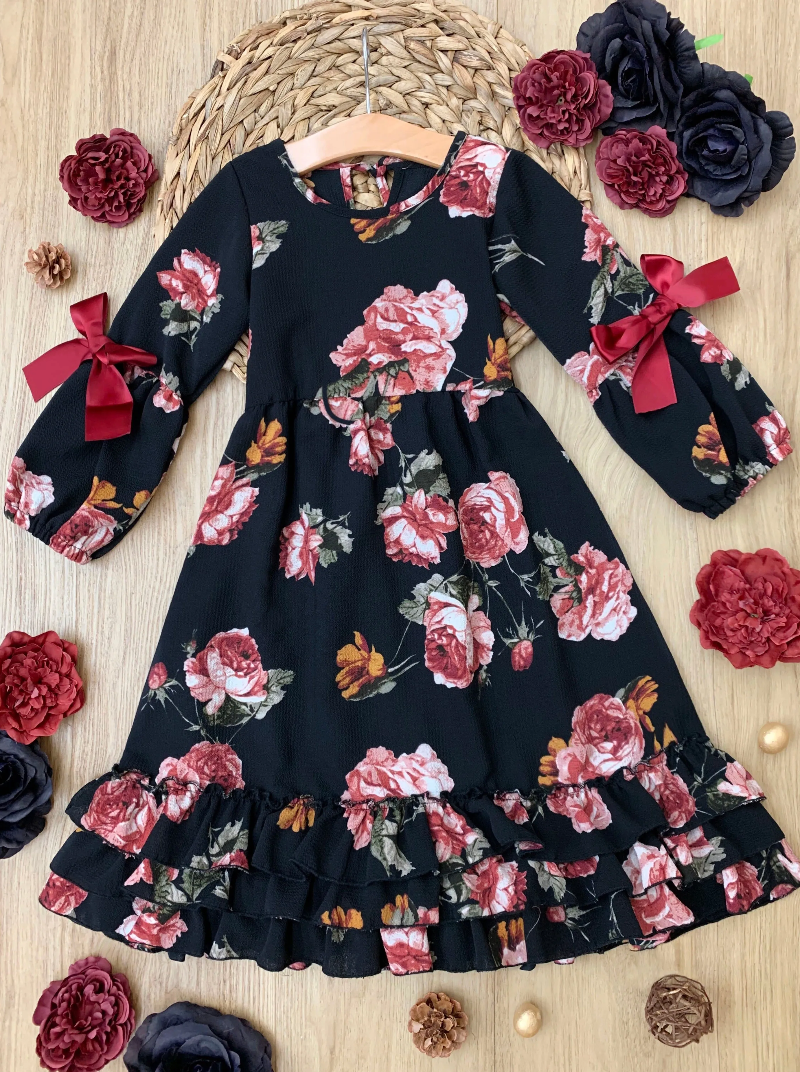 Romantic Rose Floral Cloda Dress