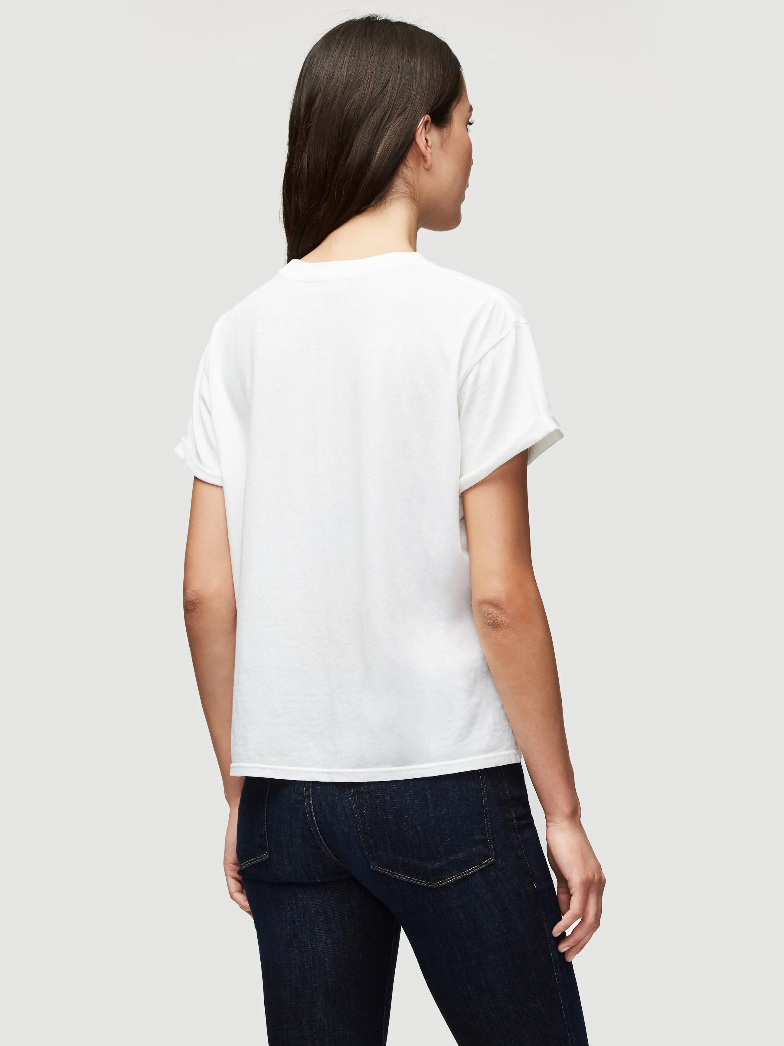 Slouchy Pocket Tee -- Blanc