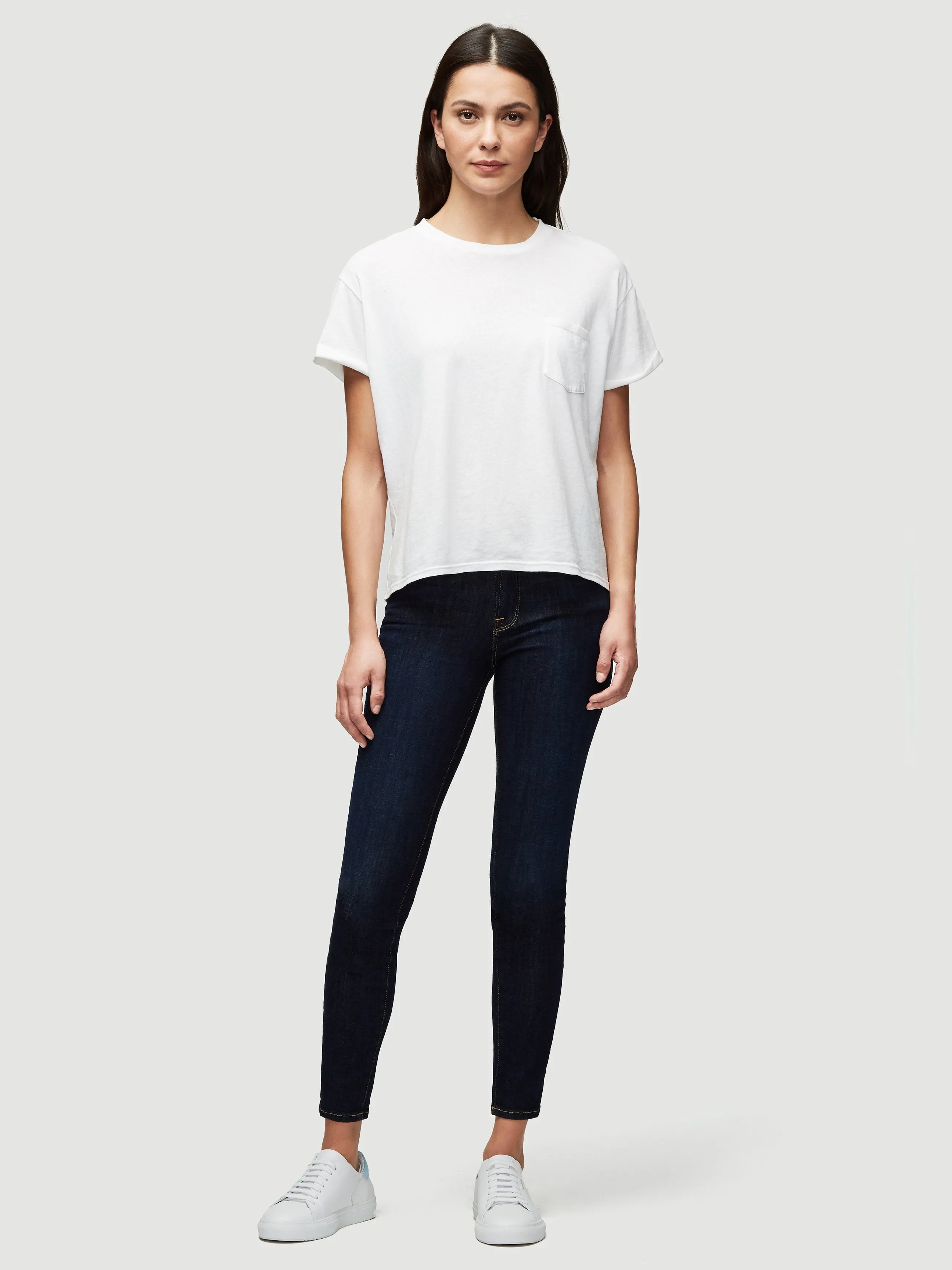 Slouchy Pocket Tee -- Blanc