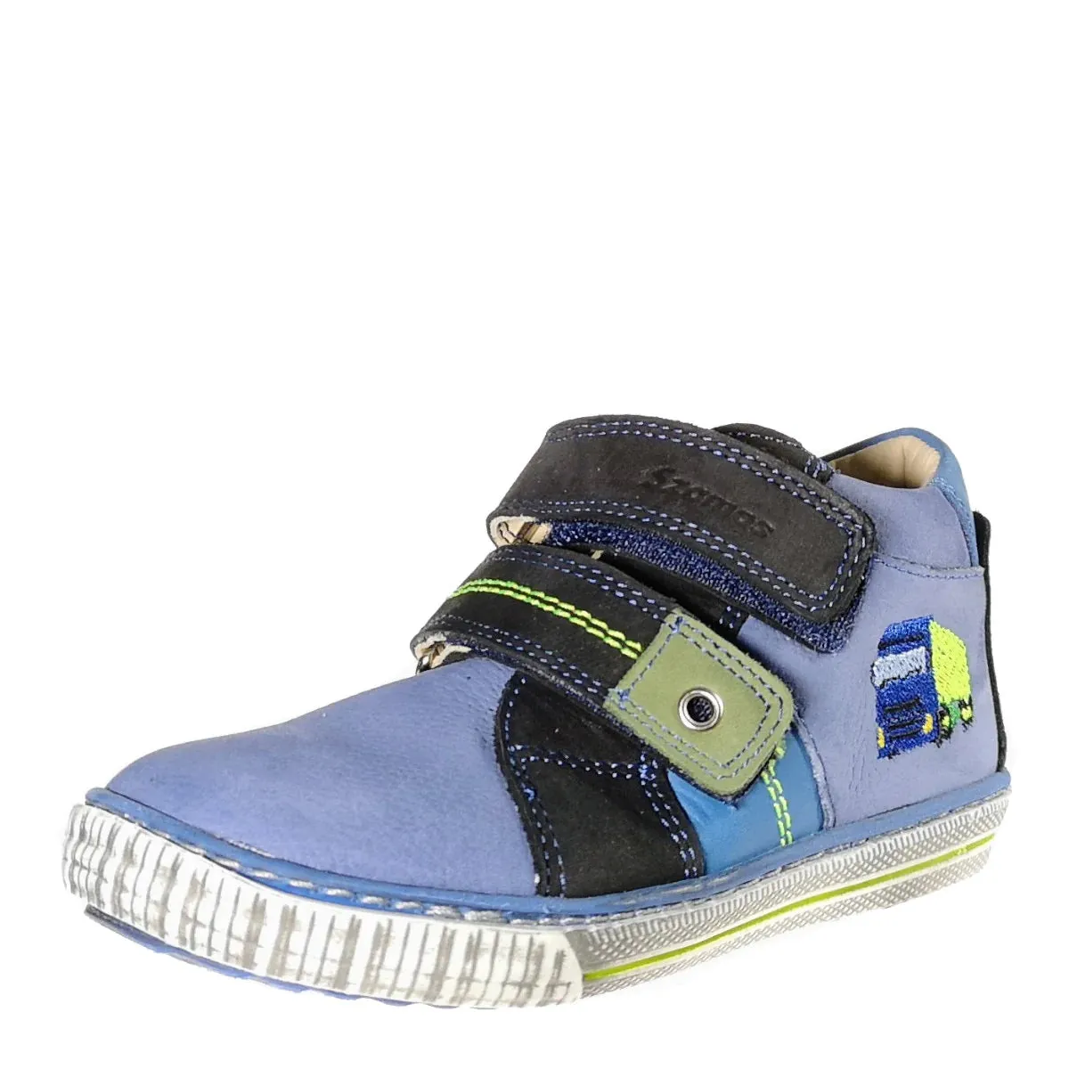 Szamos Kid Boy Sneakers Blue With Truck Decor - Made In Europe