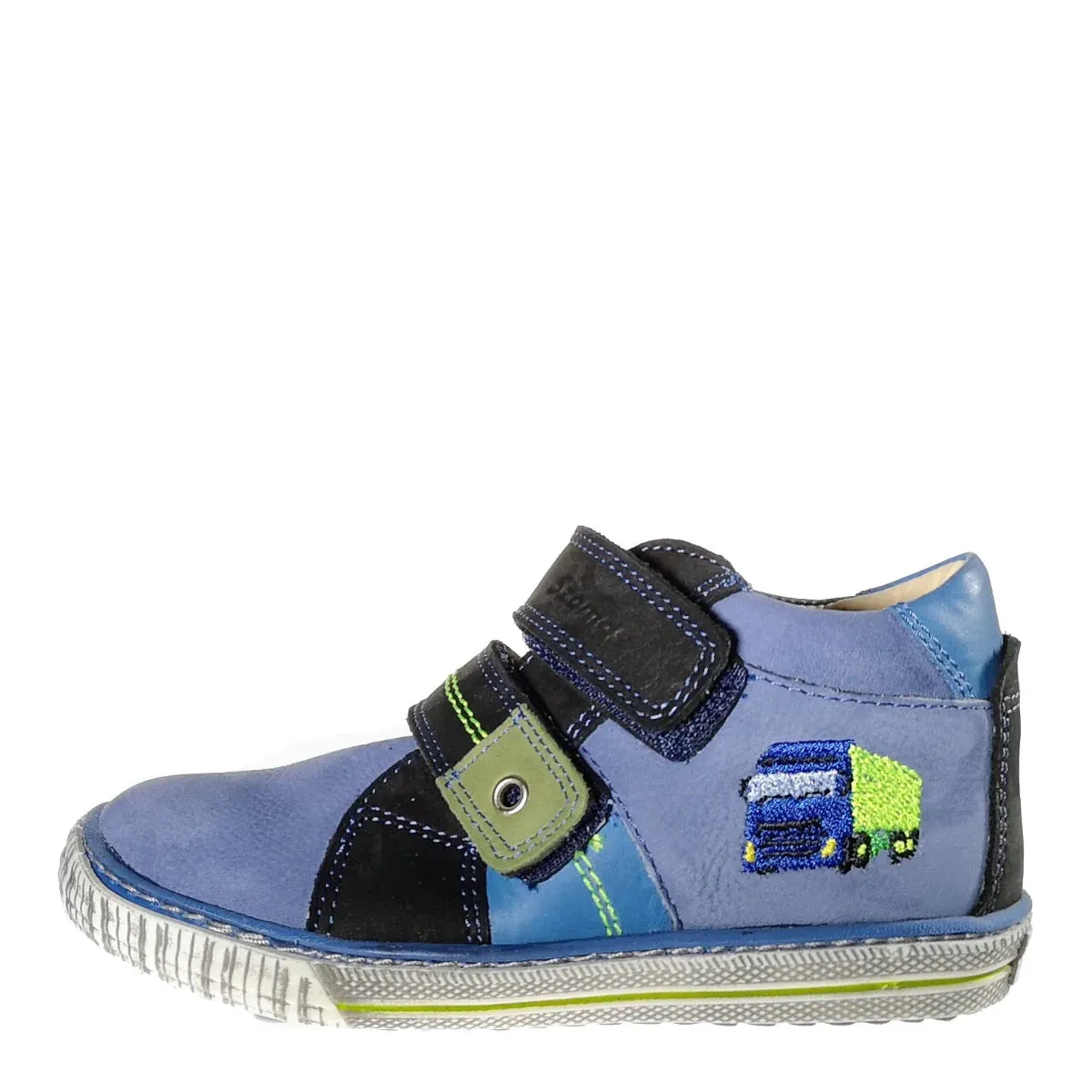 Szamos Kid Boy Sneakers Blue With Truck Decor - Made In Europe