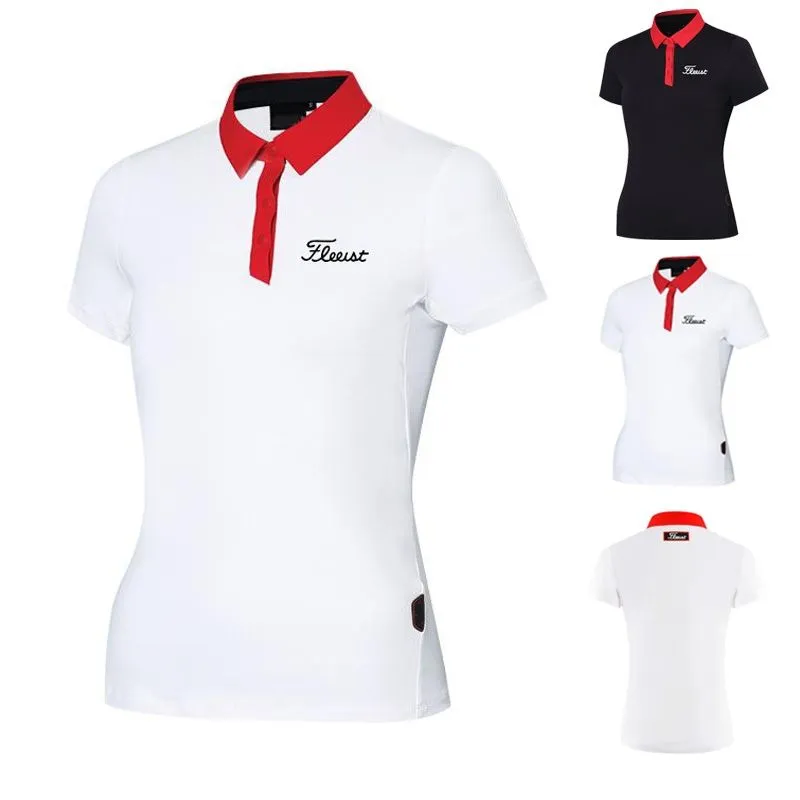 Titleist Summer Outdoor Sports Golf Clothing Ladies Breathable Quick Dry Clothes Short Sleeve T-Shirt Polo Shirt Fashion Casual Golf Polo Shirts for Women