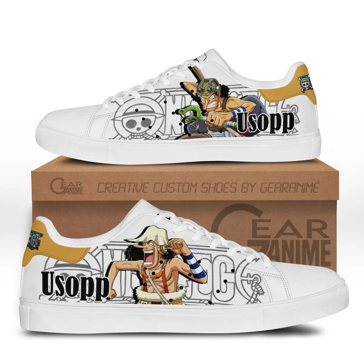 Usopp Skate Sneakers Custom Anime OP Shoes