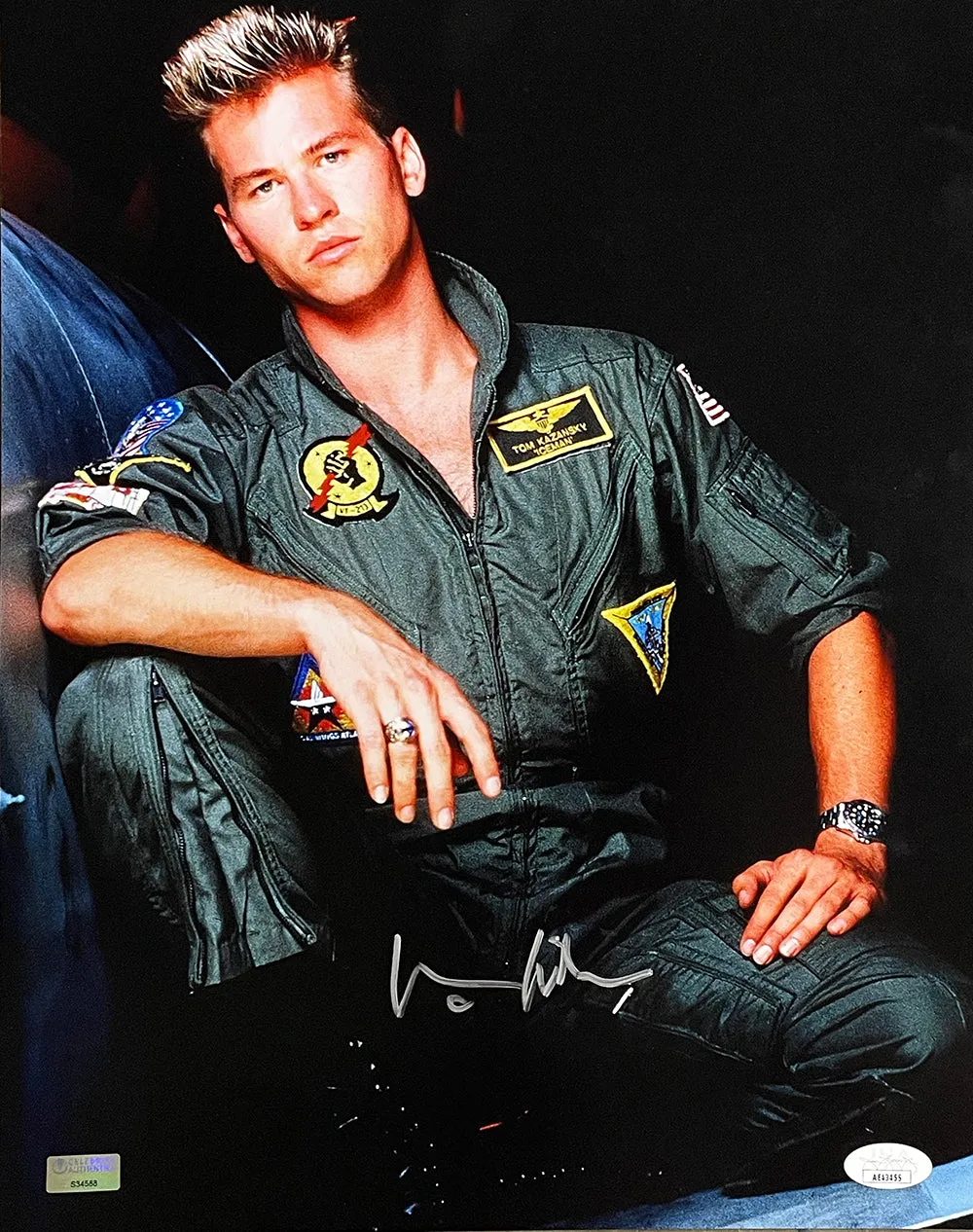 Val Kilmer Signed 11x14 Top Gun Iceman Photo JSA