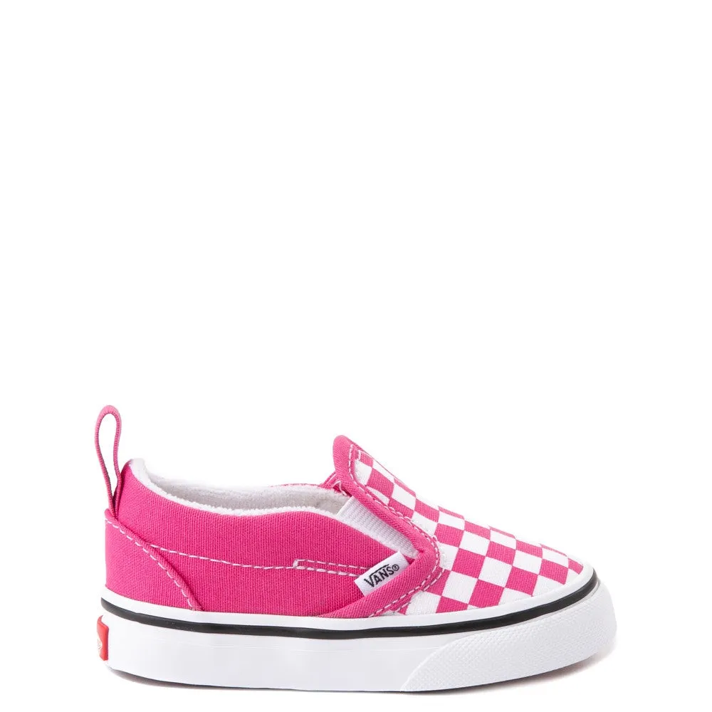 VANS Fuchsia Checkerboard Slip-On Baby/Toddler Sneaker